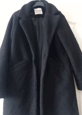 Siyah Uzun Peluş Kaban - Görsel 2