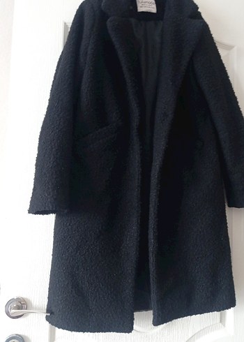 Siyah Uzun Peluş Kaban - Görsel 3