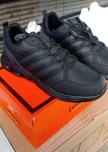 Siyah Erkek Spor Ayakkabı Velcro Bağcıklı - Görsel 2