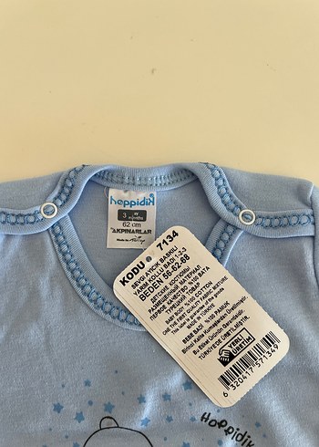 Hoppidik Marka  Bebek Kısa Kollu Body % 100 Pamuk - Görsel 6