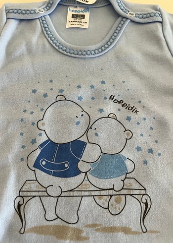 Hoppidik Marka  Bebek Kısa Kollu Body % 100 Pamuk - Görsel 3