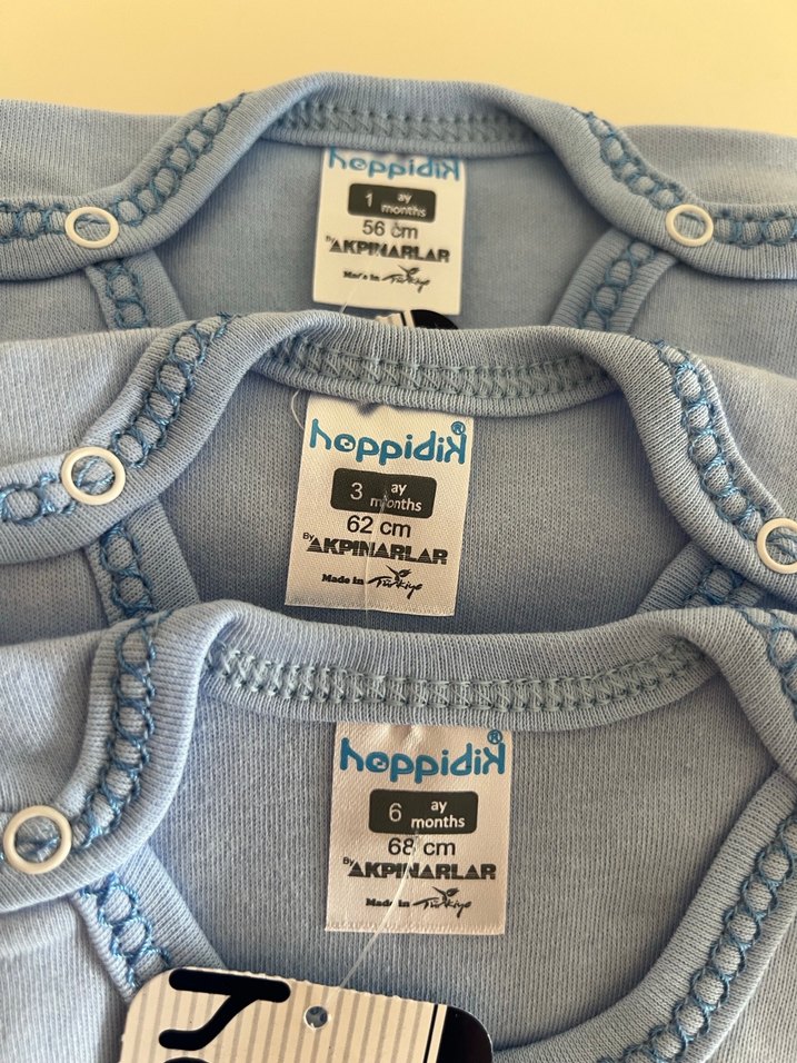 Hoppidik Marka  Bebek Kısa Kollu Body % 100 Pamuk - Görsel 2