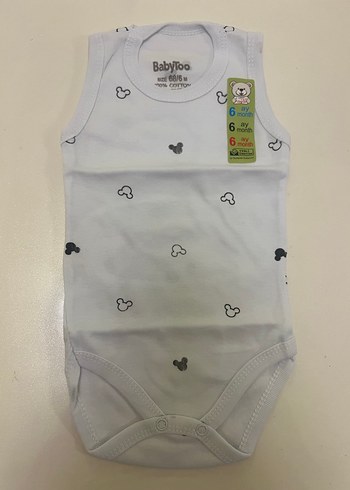 % 100 Pamuk Bebek Kolsuz Çıtçıtlı  Body - Görsel 2