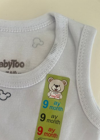 % 100 Pamuk Bebek Kolsuz Çıtçıtlı  Body - Görsel 7