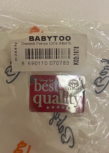 % 100 Pamuk Bebek Kolsuz Çıtçıtlı  Body - Görsel 9