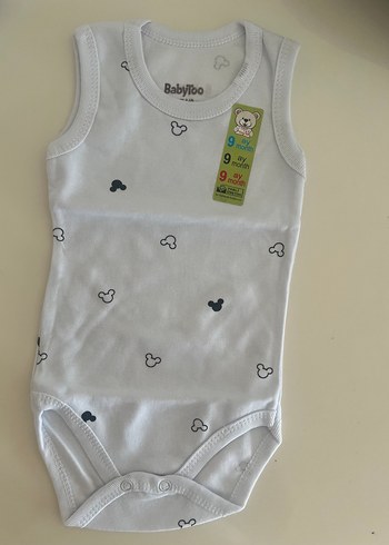 % 100 Pamuk Bebek Kolsuz Çıtçıtlı  Body - Görsel 5