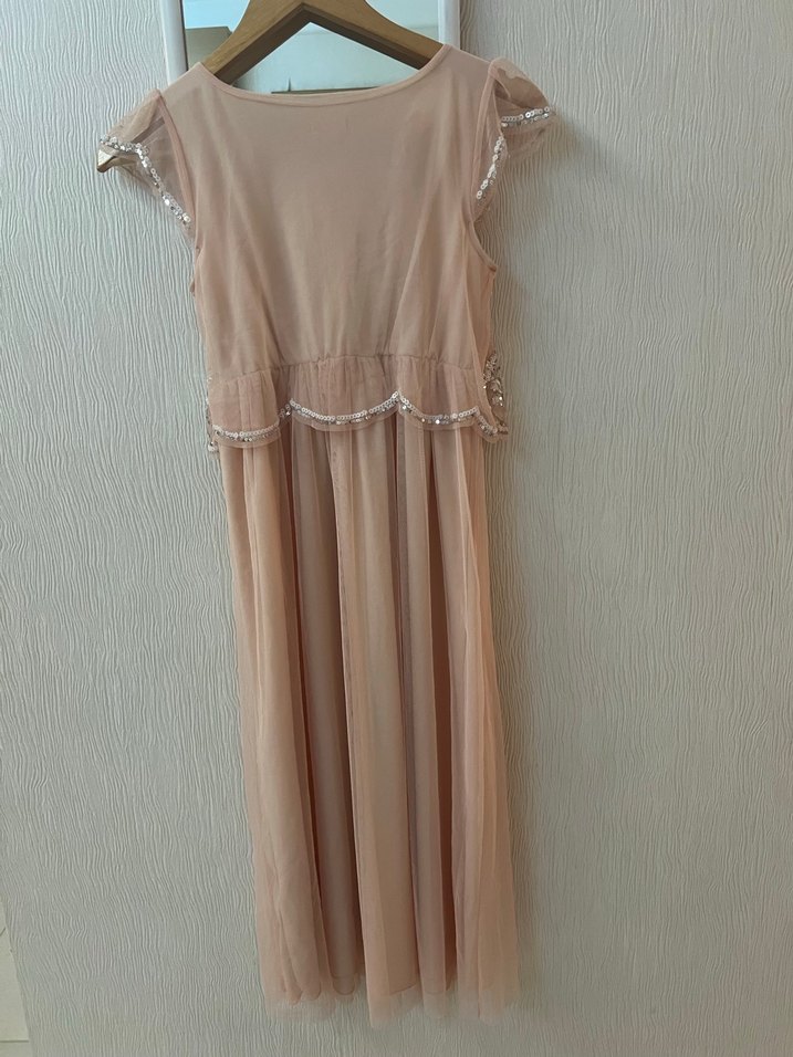 Kız Çocuk Abiye 11-12 Ysş Pudra Renginde - Görsel 2