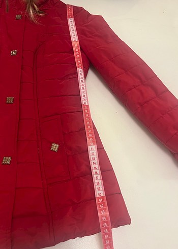 Ekol 38 Beden Kırmızı Kadın Mont - Görsel 7