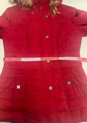 Ekol 38 Beden Kırmızı Kadın Mont - Görsel 5