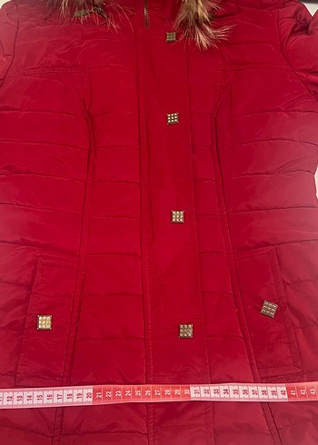 Ekol 38 Beden Kırmızı Kadın Mont - Görsel 6