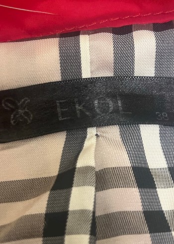 Ekol 38 Beden Kırmızı Kadın Mont - Görsel 9
