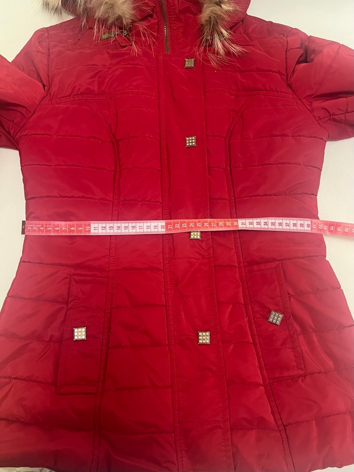 Ekol 38 Beden Kırmızı Kadın Mont - Görsel 5