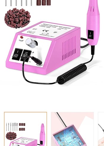 Pembe Elektrikli Tırnak freze törpü Seti