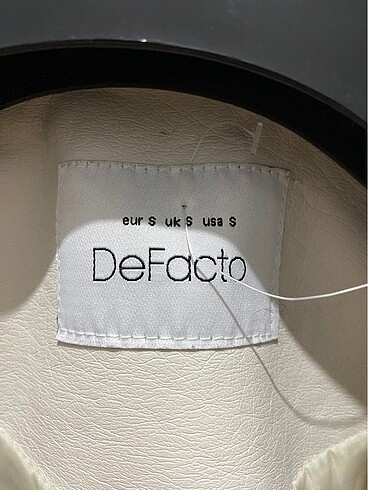Defacto Krem deri ceket