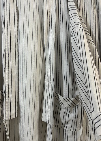 Çizgili Gri Beyaz Bohem Takım - Görsel 5