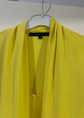 Beymen Sarı Drapeli Kolsuz V Yakalı Bluz - Görsel 4