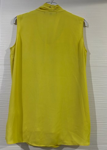 Beymen Sarı Drapeli Kolsuz V Yakalı Bluz - Görsel 5