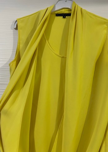 Beymen Sarı Drapeli Kolsuz V Yakalı Bluz - Görsel 2