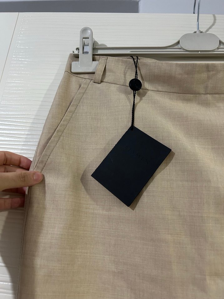Bej  Mini Kalem Etek - Görsel 2