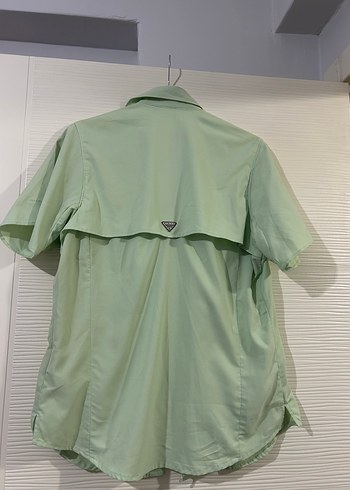 COLUMBİA Yeşil Düğmeli Kısa Kollu Kadın Gömlek - Görsel 6