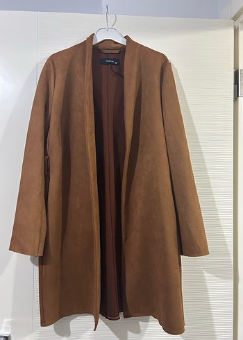 Kahverengi Süet Kadın Hırka - Görsel 3