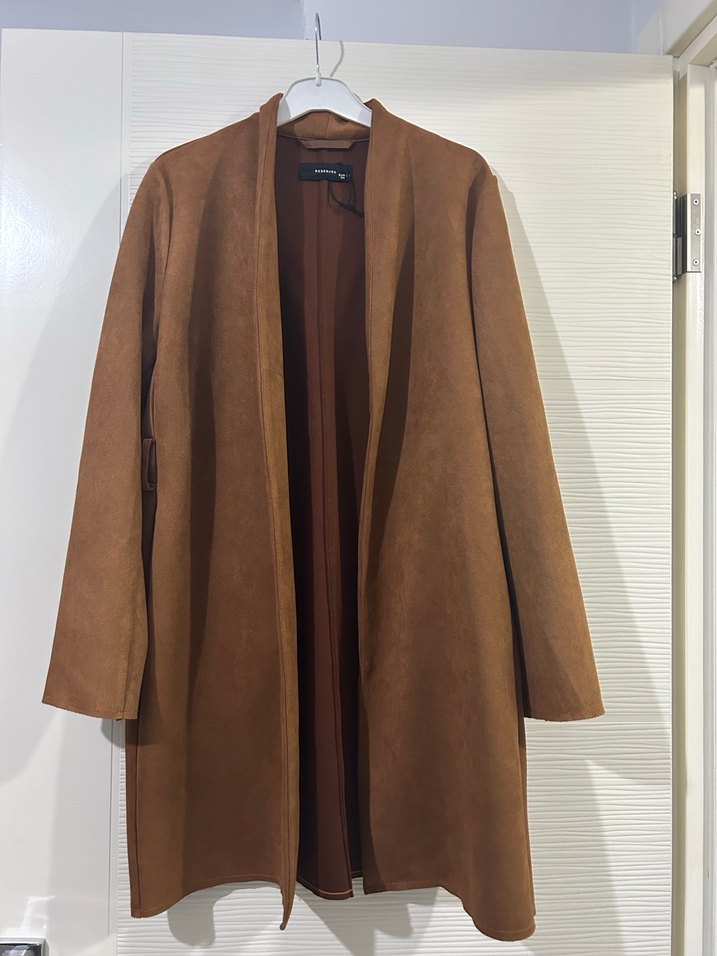 Kahverengi Süet Kadın Hırka - Görsel 3