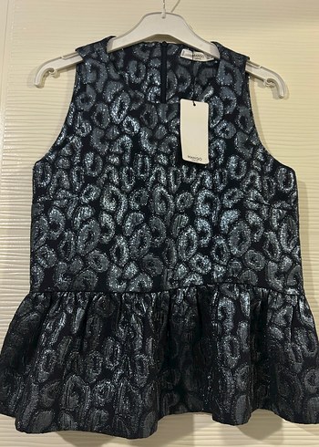 Mango Desenli Kolsuz Bluz S beden - Görsel 4