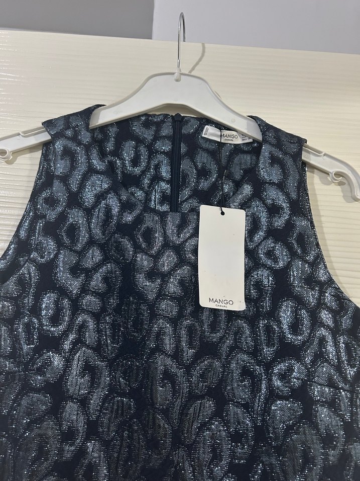 Mango Desenli Kolsuz Bluz S beden - Görsel 5