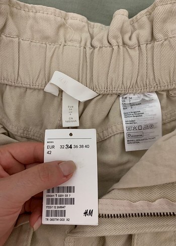 H&M   kot şort - Görsel 2