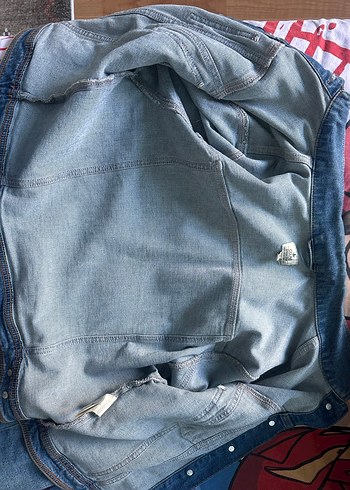 m Beden Colins Düğmeli Mavi Kadın Denim Ceket