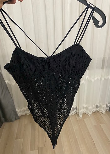 Siyah Dantel Detaylı Gotik Mini Büstiyer
