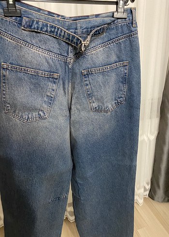 40 Beden mavi Renk Kadın Bol Kesim jean İTHAL
