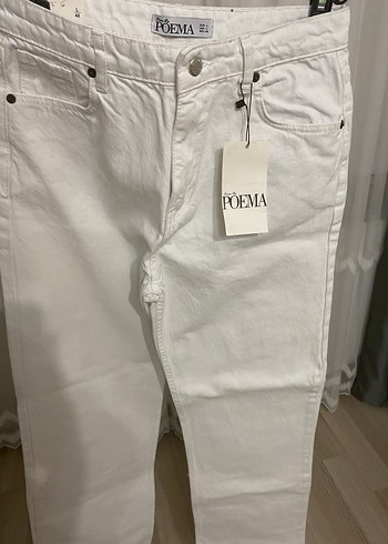 Kadın Kot Pantolon POEMA yüksek bel