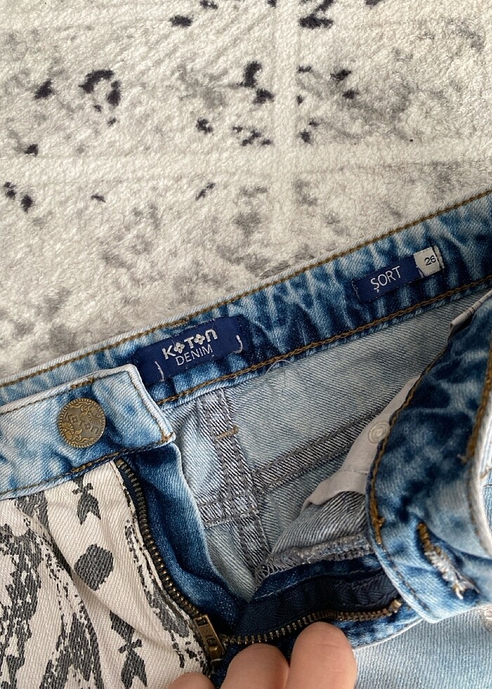 mini kot şort - Görsel 2