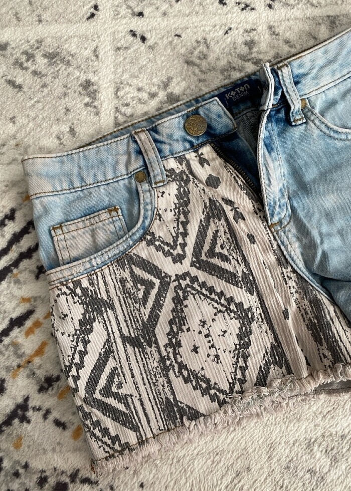 mini kot şort - Görsel 3