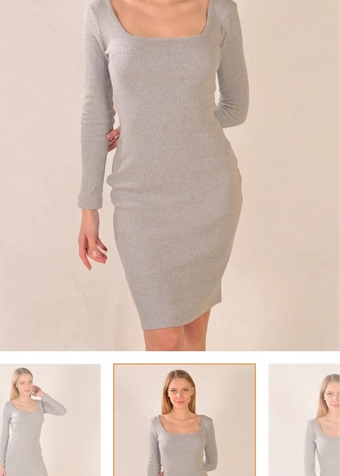 uzun kolu elbise - Görsel 2