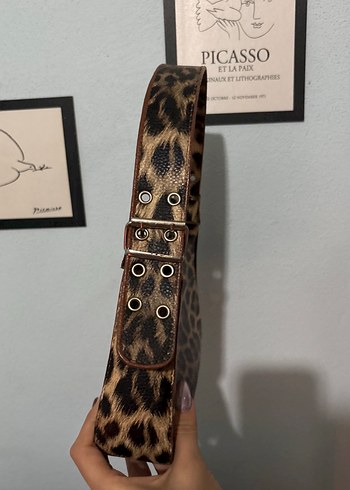 Kahverengi Leopar Desenli Deri Kadın Çanta - Görsel 2