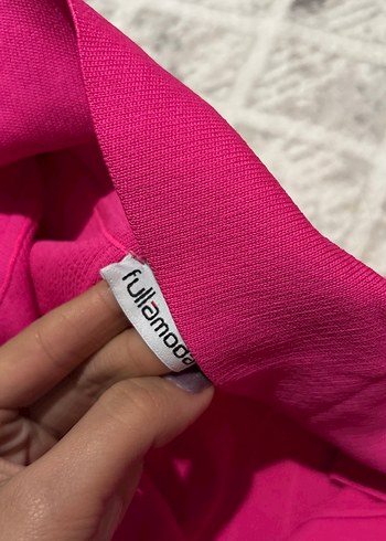 Pembe Fitilli Yaka Detaylı Kadın Triko Kazak - Görsel 2