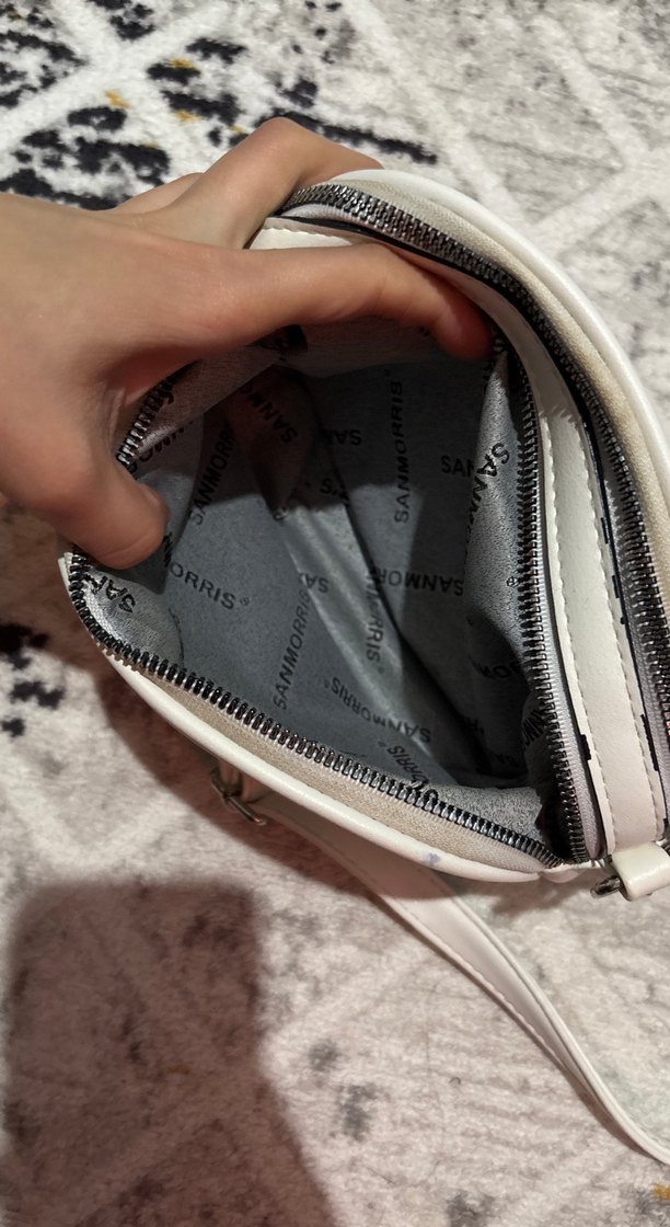 Bej Deri Kadın Çapraz Çanta - Görsel 3