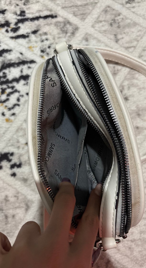 Bej Deri Kadın Çapraz Çanta - Görsel 4