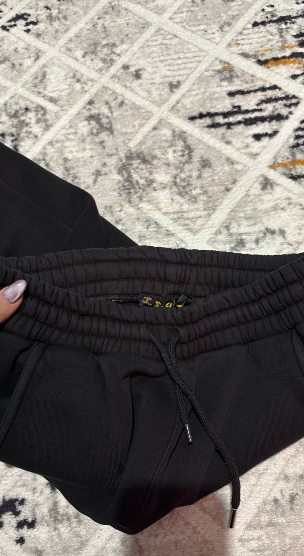 Siyah Kadın Oversize Sweatpant - Görsel 2