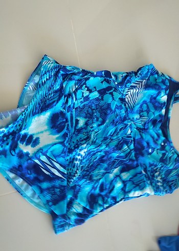 Mavi Batik Desenli Kadın Mayo - Görsel 7