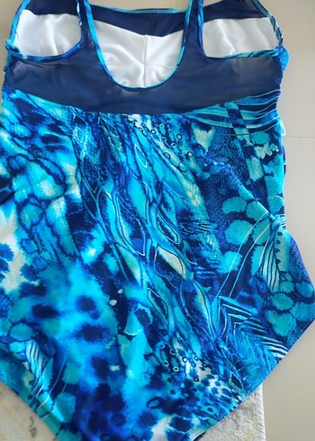 Mavi Batik Desenli Kadın Mayo - Görsel 9