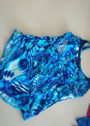 Mavi Batik Desenli Kadın Mayo - Görsel 6