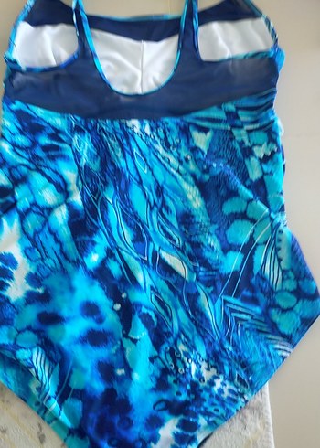 Mavi Batik Desenli Kadın Mayo - Görsel 8