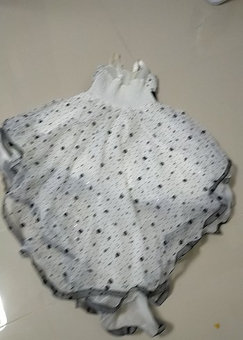 Puantiye Desenli Kız Çocuk Straplez Elbise - Görsel 7