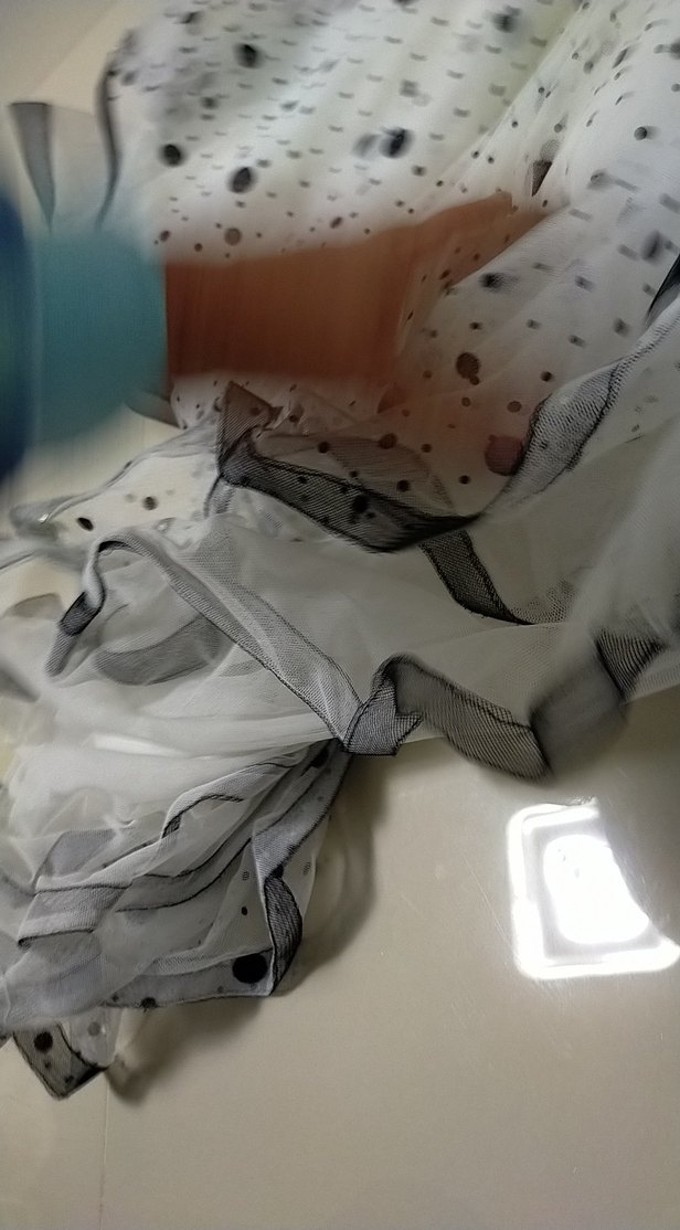 Puantiye Desenli Kız Çocuk Straplez Elbise - Görsel 5