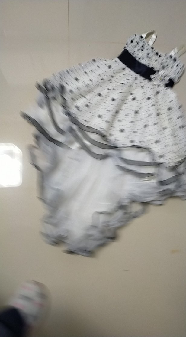 Puantiye Desenli Kız Çocuk Straplez Elbise - Görsel 4