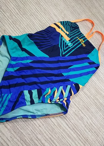 Renkli Desenli Mavi çocuk Mayo - Görsel 2