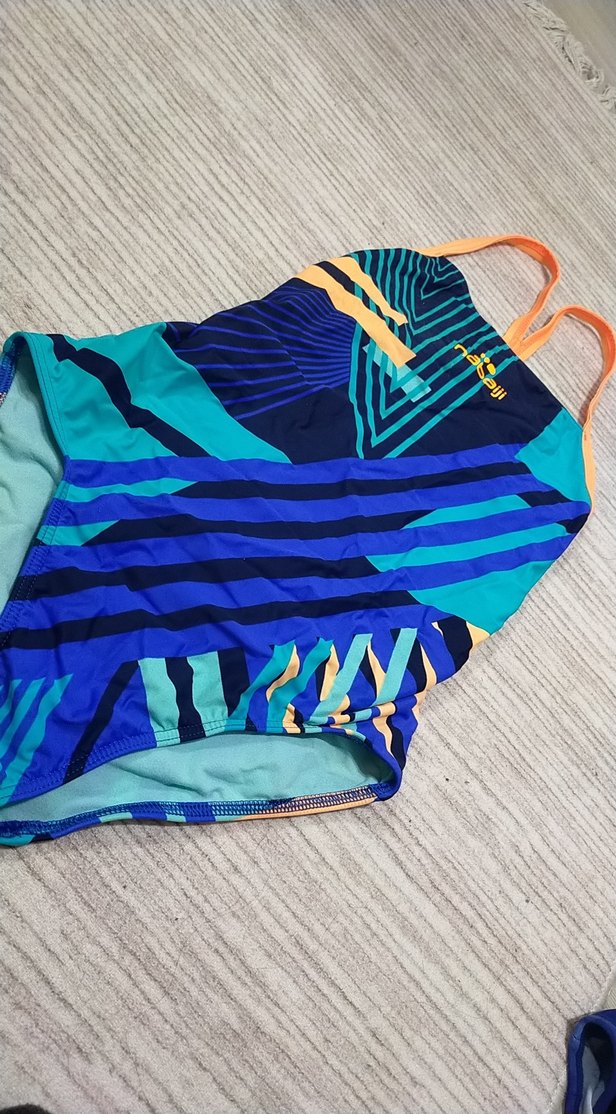 Renkli Desenli Mavi çocuk Mayo - Görsel 2